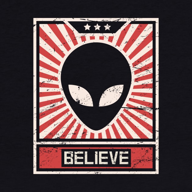 UFO Alien Propaganda Poster by MeatMan